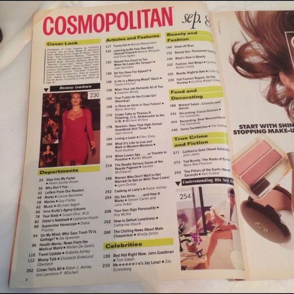 Vintage Cosmopolitan Magazine September 1989 - Picture 4 of 4